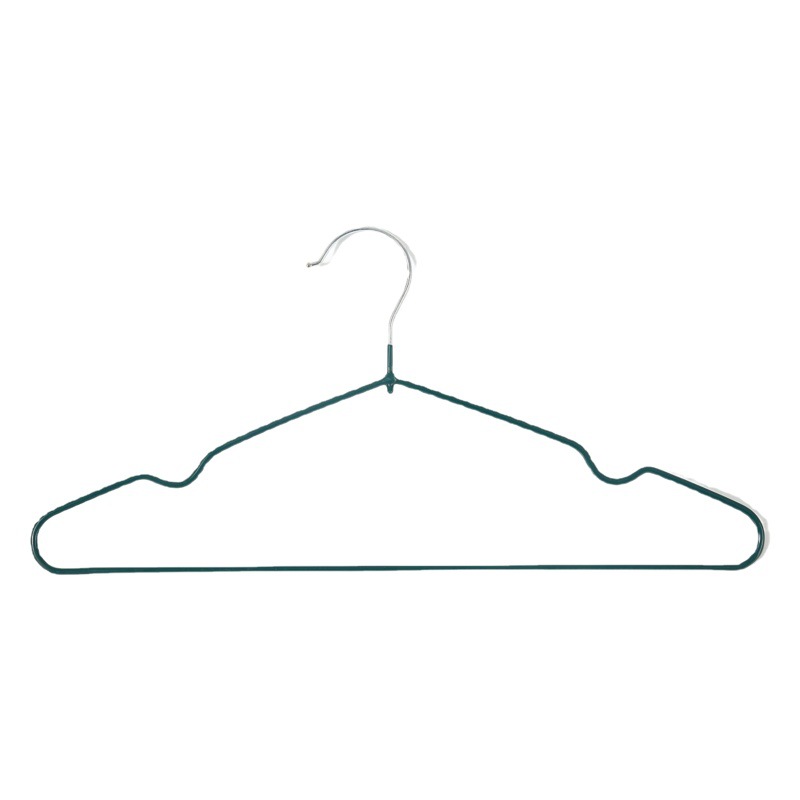 Iron Clothes Hanger Household Clothes Hanging Anti-shoulder Angle Seamless Anti-slip Clothes Hanging Non-bulging Dip Plastic Clothes Hanging Rack Clothes Bracing