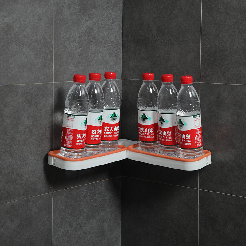 Picture of Bathroom Punch-free Foldable Corner Rack Wash Desk Wall-mounted Draining Storage Rack Kitchen Finishing Rack