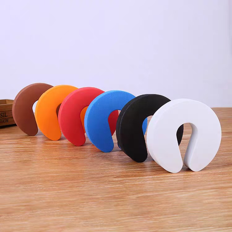 Children's Safety Door Card Cartoon Animal Eva Kidsren's Anti-Pinch Safety Door Card Door Plug Protective Supplies Set