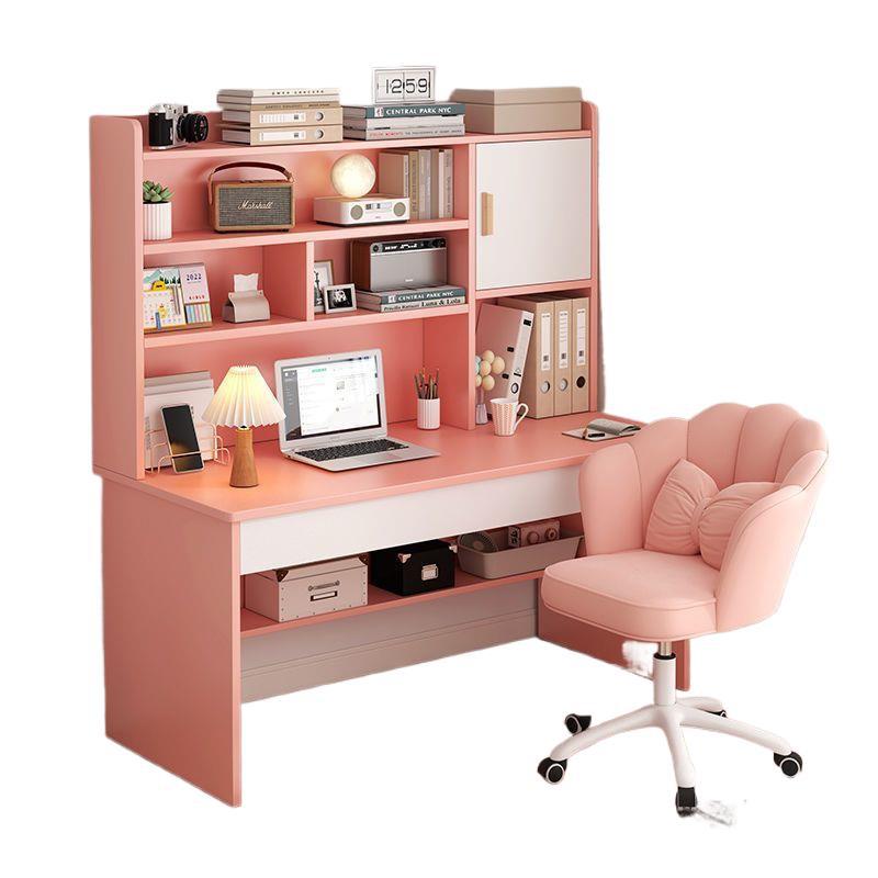 Picture of Student home study desk, children's desk, bookshelf combination table and chair set, simple bedroom, children's writing desk