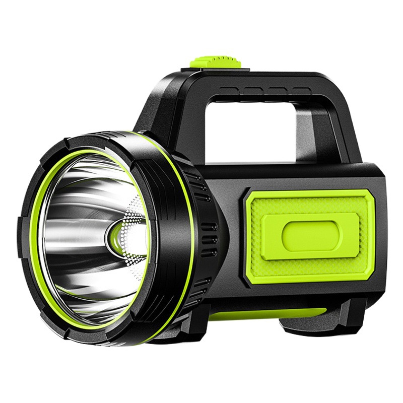 Outdoor Strong Light Searchlight Led High Power Rechargeable Long Life Patrol Emergency Satchel Flashlight with Side Light Wholesale