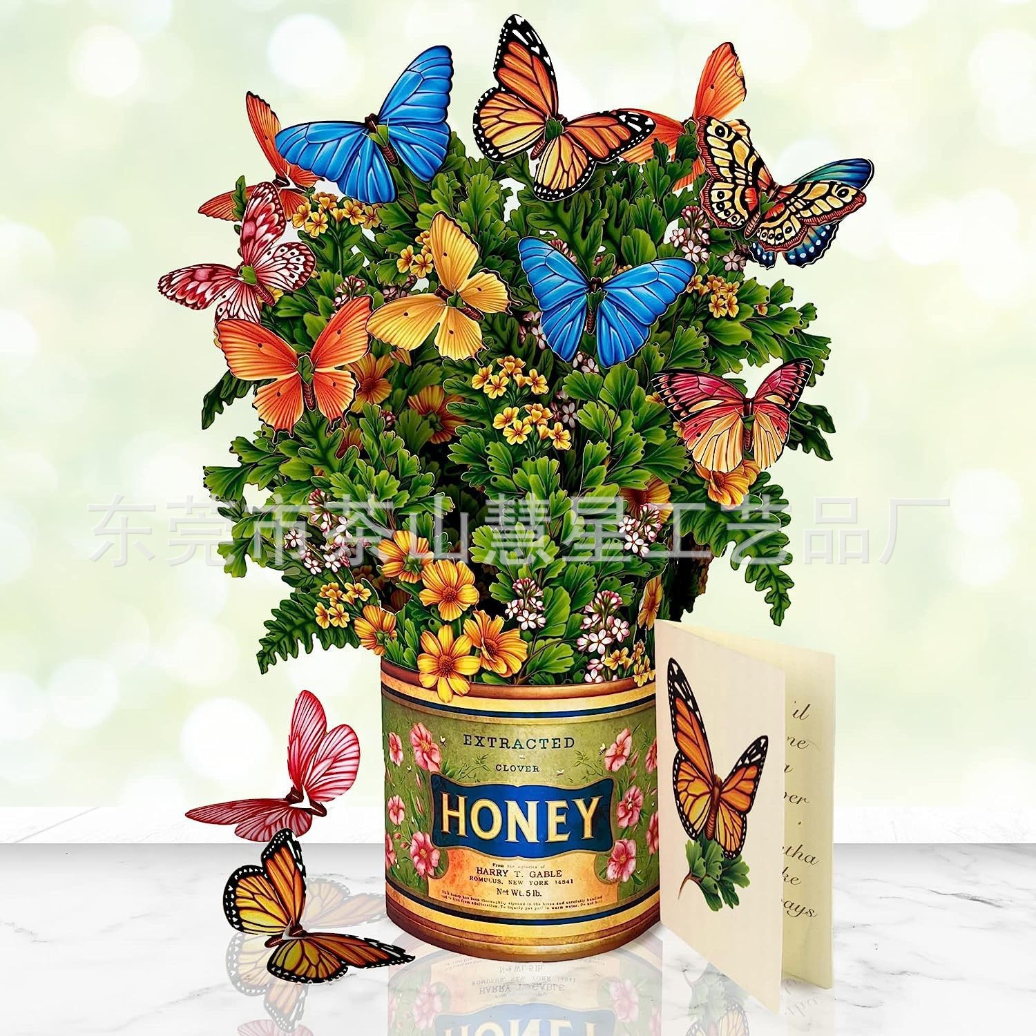 Picture of 3D Greeting Card Valentine's Day Mother's Day Paper Hand-Held Flowers Thank You Blessing Gift Manufacturer Wholesale Holiday Limited Edition