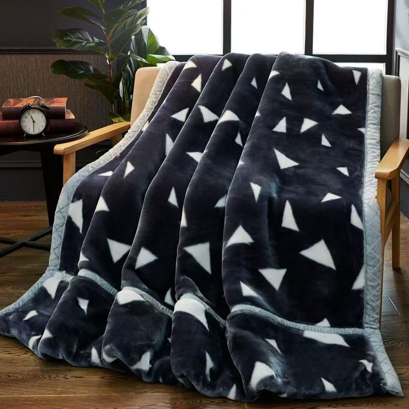 Picture of Thickened Raschel Blanket Factory Wholesale Winter Warm Blanket Flannel Cover Blanket Bed Sheet Double Layer Antistatic Cloud Blanket