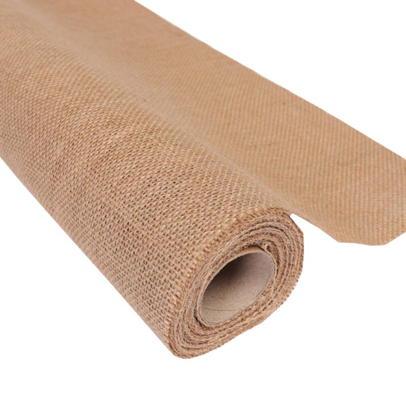 Original Color Linen Roll Natural Linen Home Decoration Retro Floral Bouquet Wrapping Paper Material Package Flower Paper Wholesale