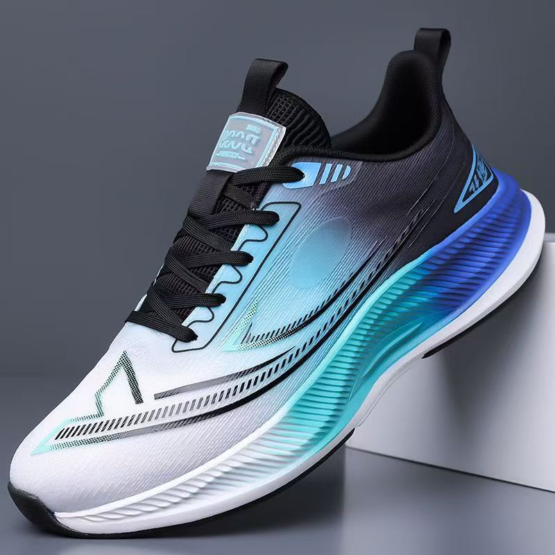 Comfortable Running Shoes Breathable Men's 2025 Spring New Mesh Soft Sole Lightweight Men's Shoes Youth Sports Trendy Shoes