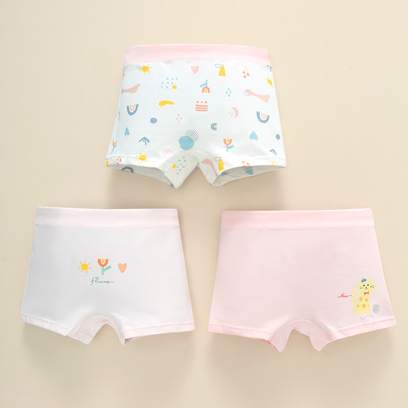 Picture of Girls' boxer briefs pure cotton class a children girls' baby girls' boxer shorts medium and large children's shorts wholesale