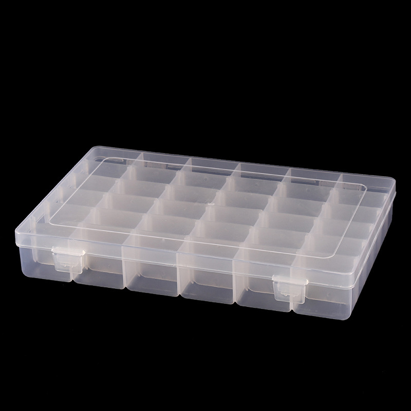 36-Grid Removable Plastic Creative Multifunctional Jewelry Small Grid diy Desktop Screw Cosmetic Storage Box Transparent
