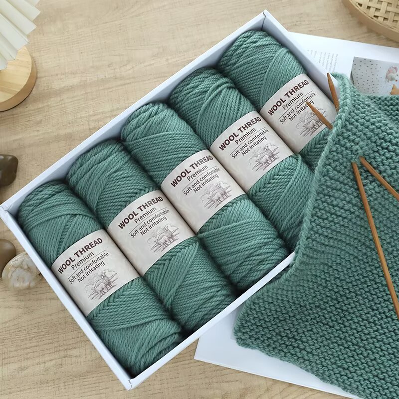 Cross-border wool yarn 245 bar needle merino Australian imported hand-knitted crochet scarf hat yarn manufacturer new product