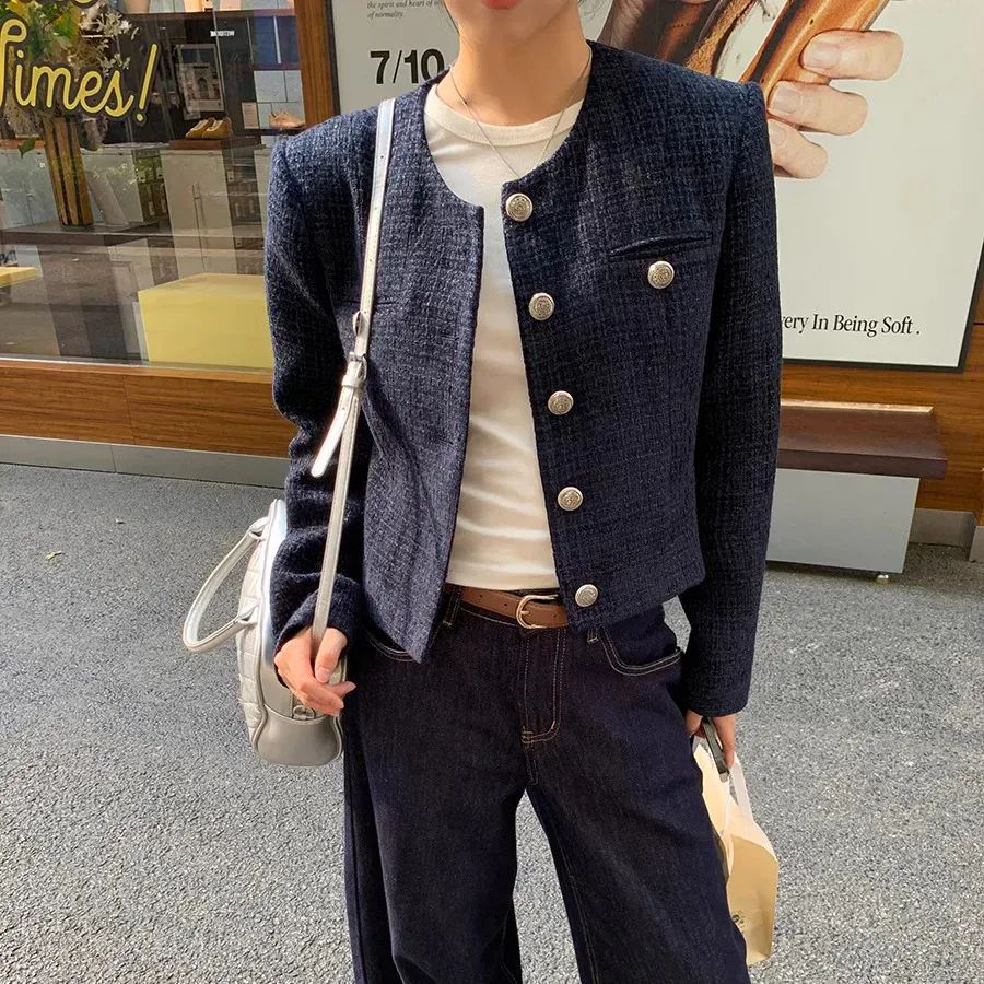 Picture of Chanel Style Coat Short 2024 Long Sleeve Retro Autumn and Winter Elegant High-grade Round Neck New French Top