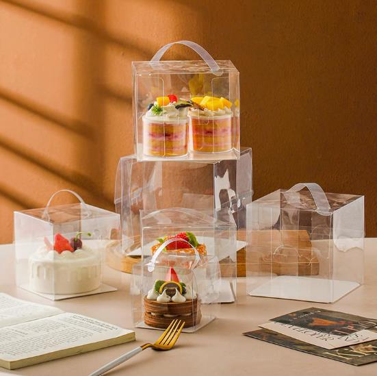 Cake Packaging Box 3inch 4inch Small 4inch Cake Box Western Pastry Transparent 2-Inch 3inch 5inch Puff Baking Suitcase