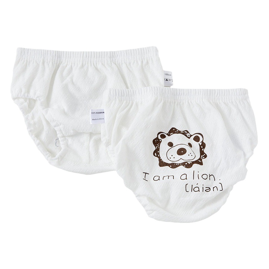 Children's 100 cotton underwear baby thin large pp pants boys and girls triangle breathable home pants 4 Wholesale
