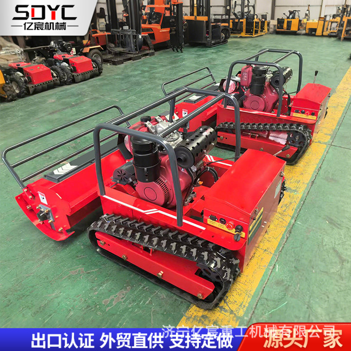 Small Remote Control Lawn Mower Garden River Bank Garden Lawn All-Terrain Crawler Weeder Foreign Trade