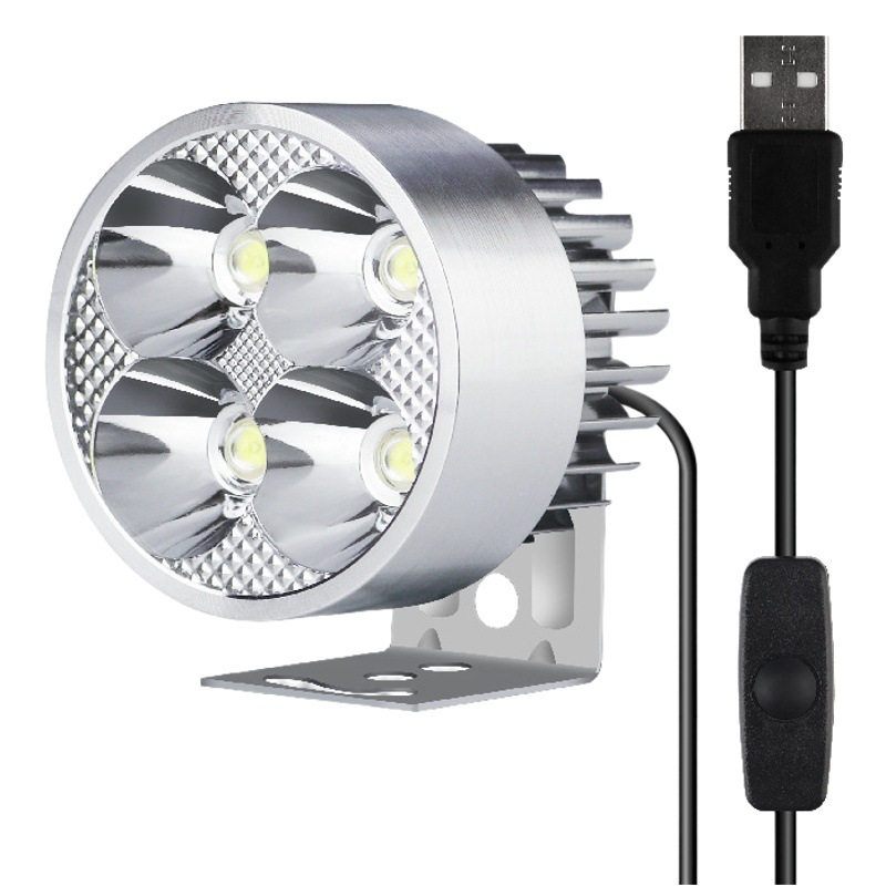 Bicycle light charging treasure headlight electric motorcycle USB charging port LED spotlight super bright auxiliary light camping light