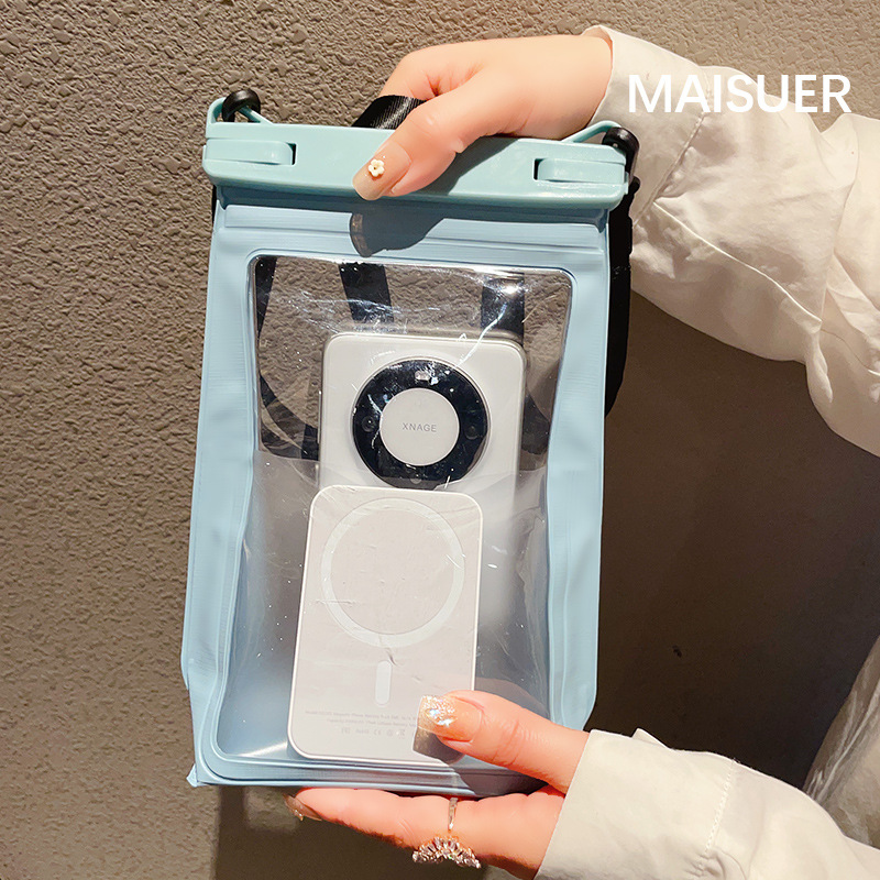 Picture of Large capacity three-dimensional mobile phone waterproof bag touch screen 8 waterproof crossbody swimming diving universal storage bag