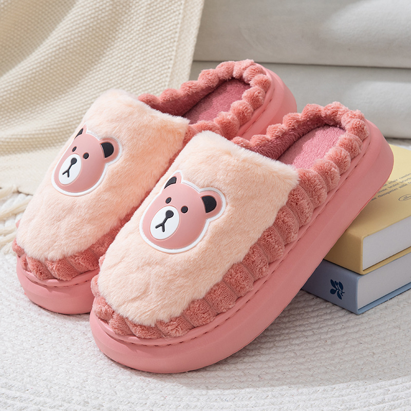 New Thick-Soled Cotton Slippers for Women in Autumn and Winter, Comfortable and Warm Feet at Home, Non-Slip, Odorless Eva Slippers for Men in Winter