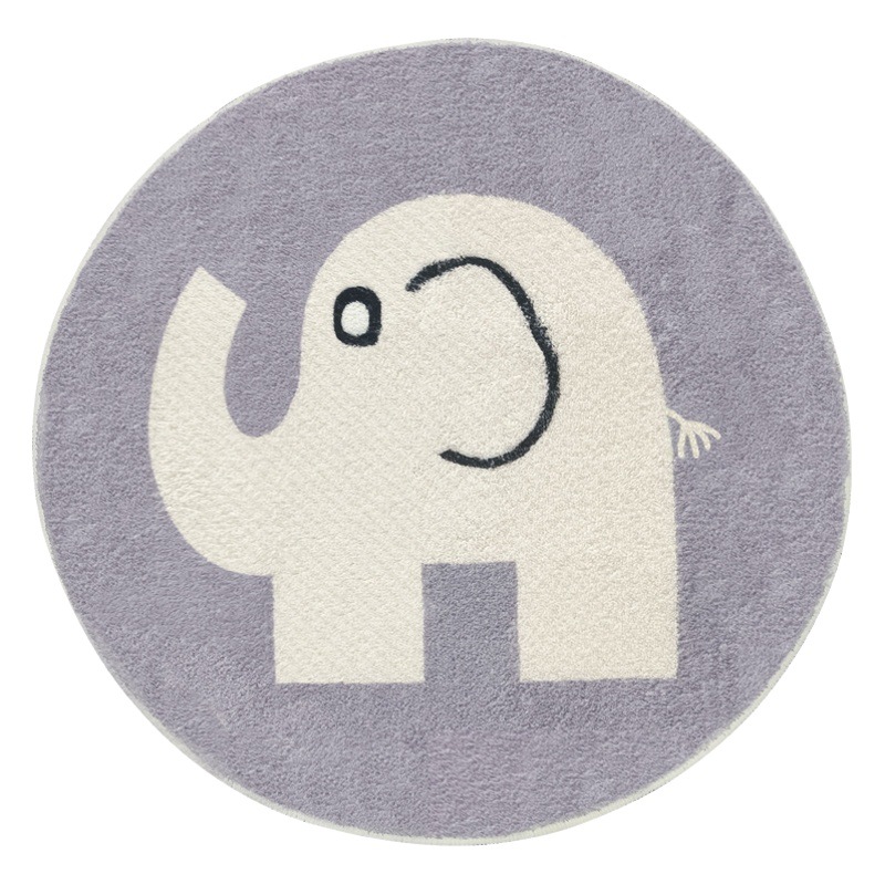 Cartoon cute children's room round living room carpet bedroom bedside blanket pad hanging basket computer chair imitation cashmere carpet