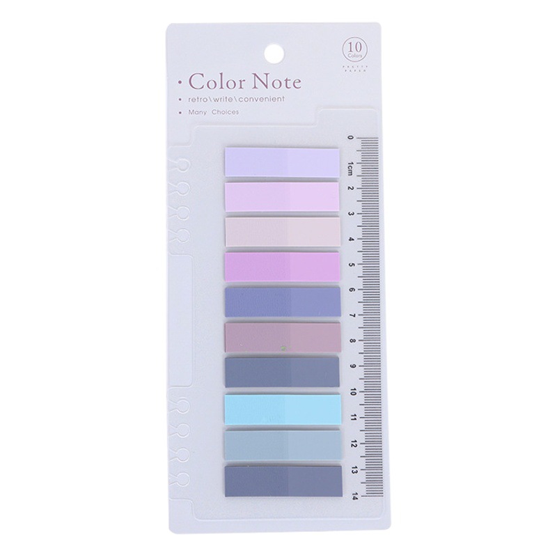 Transparent sticky note retro label sticker loose-leaf color student key marking instruction note Morandi index sticker