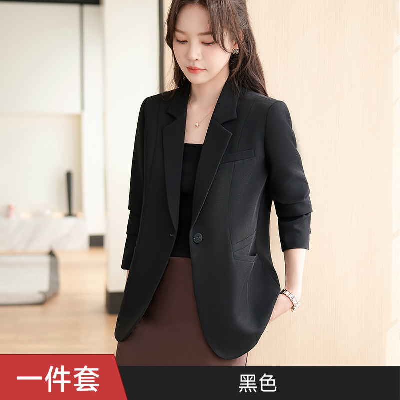 Picture of White suit jacket for women 2024 spring new small loose casual temperament high-grade small suit spring and summer