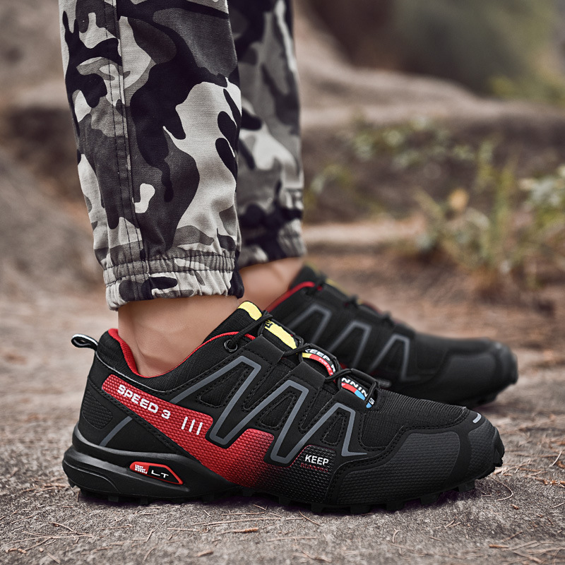 Cross-Border Large Size Men's Shoes Autumn and Winter Breathable Outdoor Shoes Cross-Country Running Shoes Non-Slip Mountaineering Hiking Trendy Travel Shoes for Men