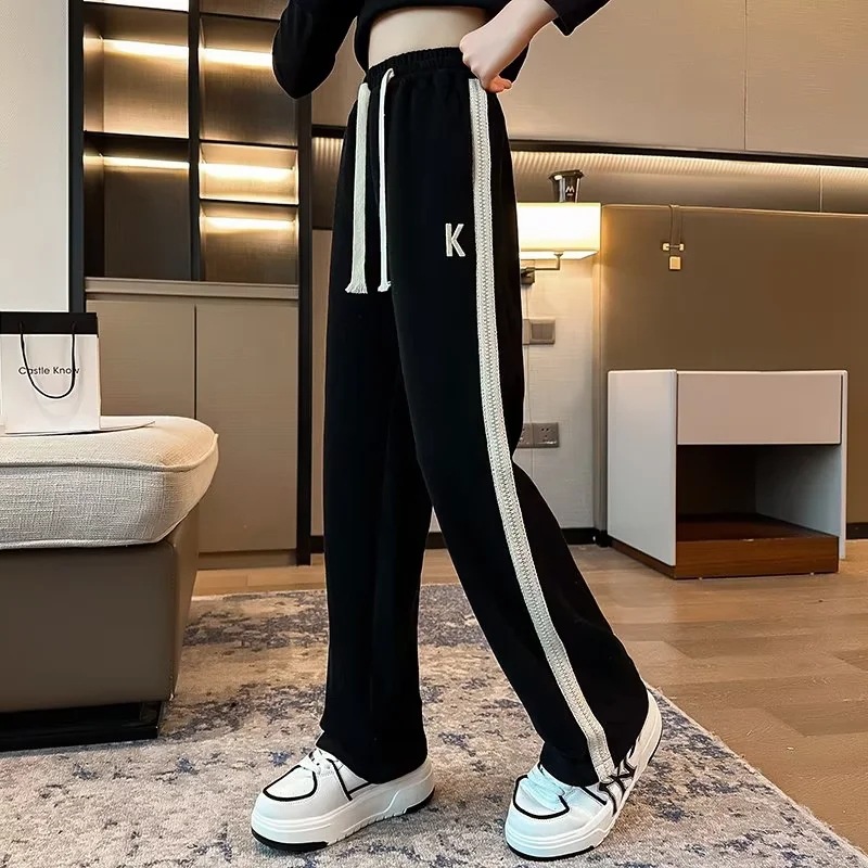 Picture of Girls' Pants Spring and Autumn Large Children's Autumn 2023 New Casual Pants Girls' Wide Leg Children's Autumn Sports Pants