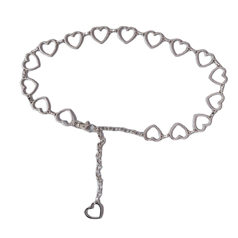 Picture of Metal waist chain love fashion decoration hollow heart waist chain Women's personality European and American circle waist chain pants chain