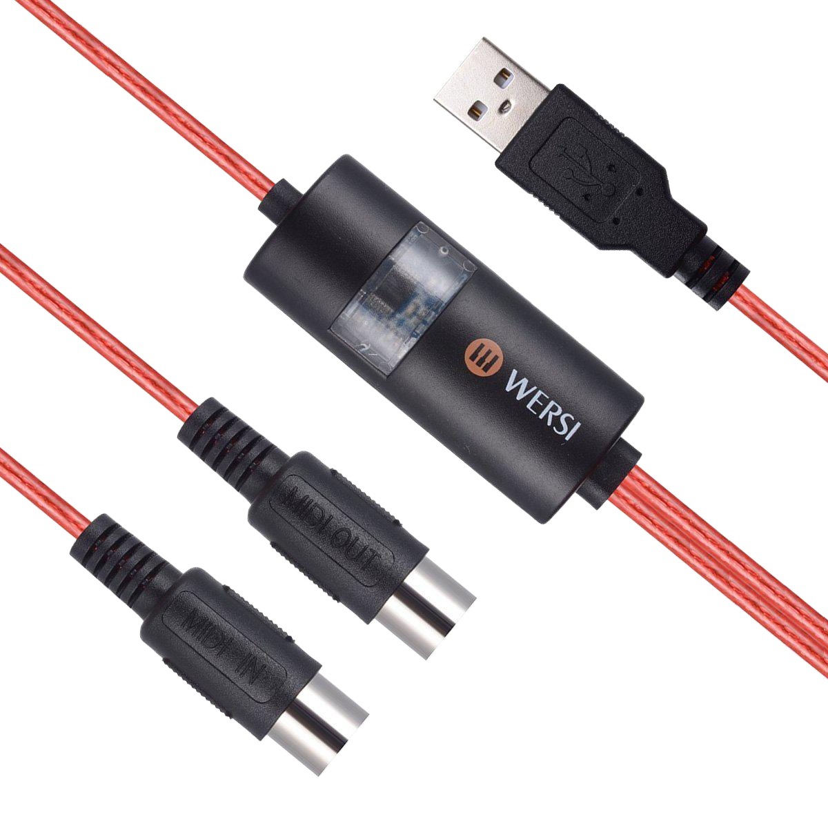 usb midi cable electric piano electronic drum music editing cable USB IN-OUT MIDI Cabl