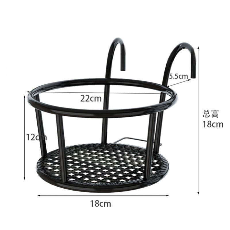 Balcony Storage Rack Railing Hook Flower Pot Hanger Hanging Security Window Hanging Flower Rack Windowsill Outdoor Iron Bracket