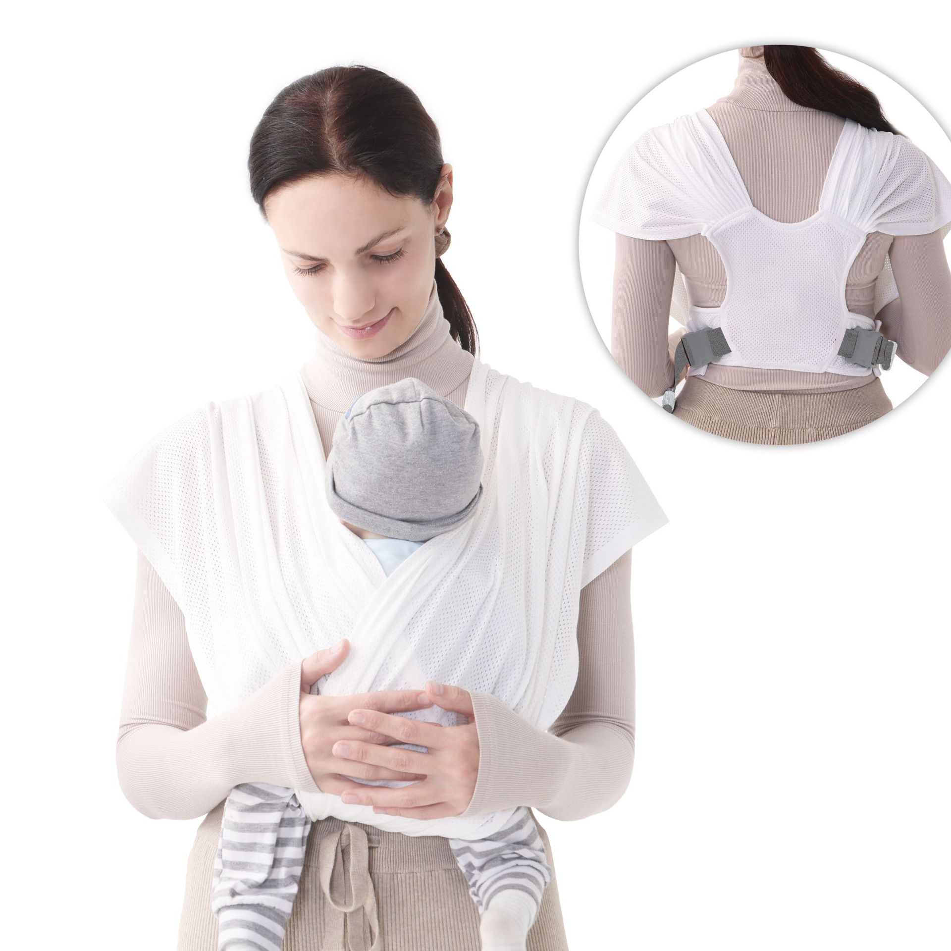 Picture of Baby Scarf Scarf Scarf Baby Scarf Cotton Mesh Breathable free size Adjustable Cross-border Supply for Mother and Child Amazon