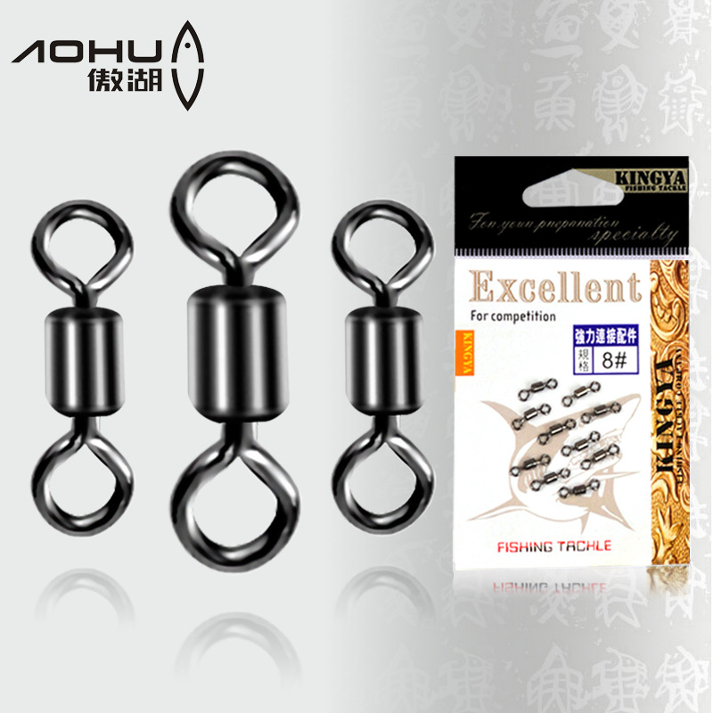 Aohu Hardcover Eight Ring American Swivel 8 Ring Connector Stainless Steel Luya Raft Fishing Gear Accessories