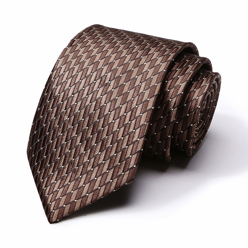 Picture of Tie spot tie polyester silk tie manufacturer 8cm business men's formal wear wedding studio tie