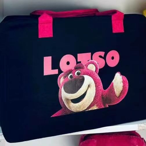Cartoon felt travel bag large capacity cute storage bag children luggage bag short distance felt portable cosmetic bag