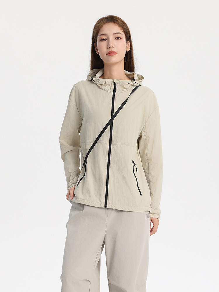 25 Lightweight Sunscreen Jacket Women's Breathable UV-resistant Woven Sunscreen Outdoor Sports Jacket Custom LOGO