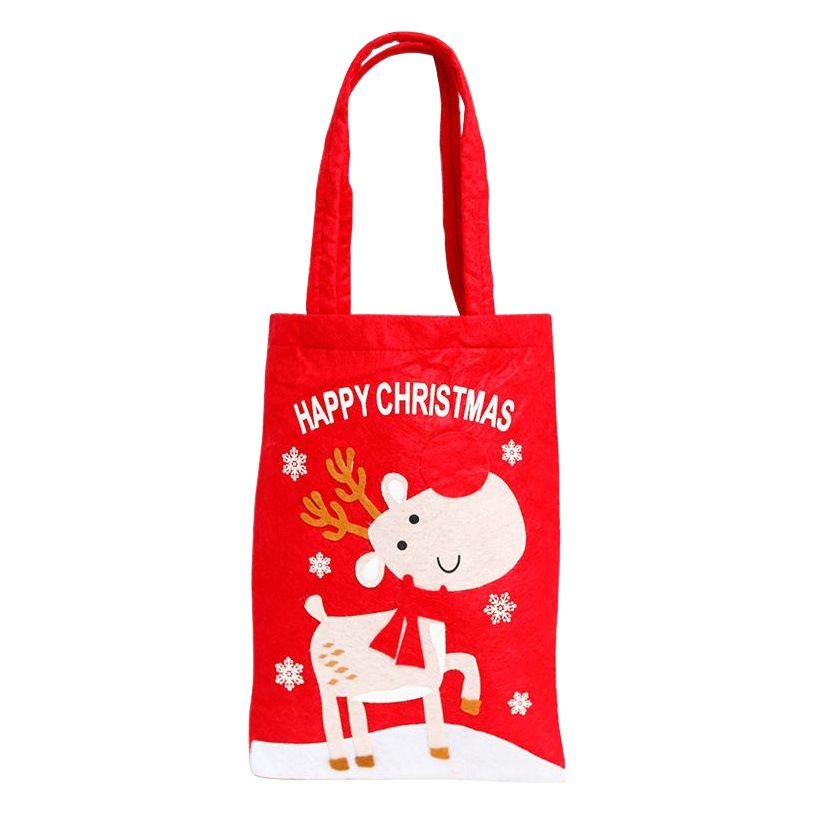 Cross Border Spot Christmas Decorations Christmas Eve Cartoon Candy Gift Bag Tote Bag