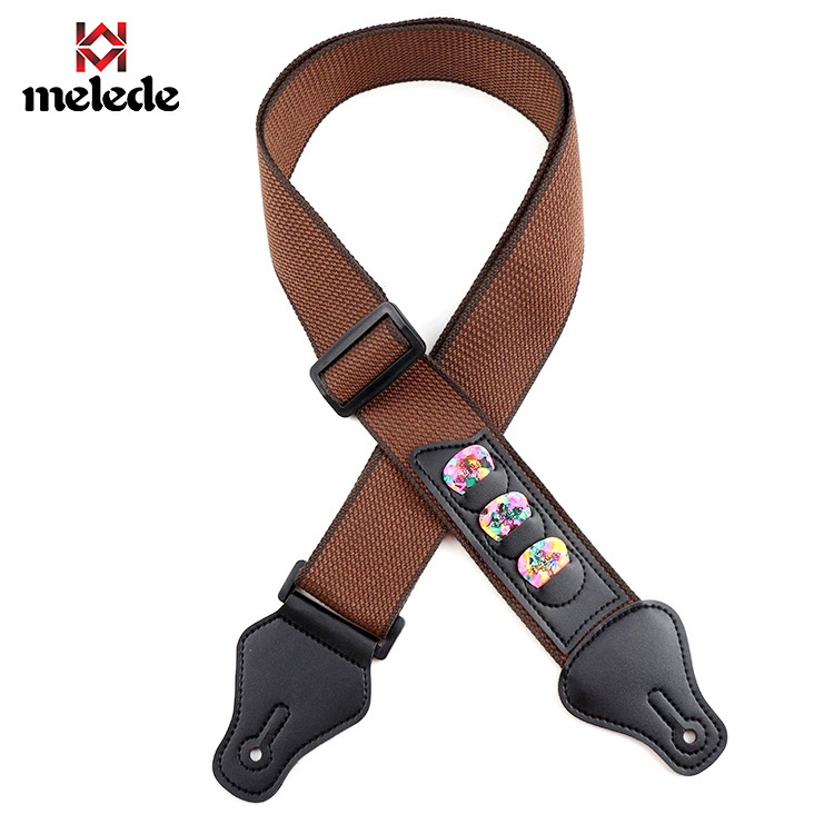 Picture of Amazon's Hot-Selling Black Pure Cotton Guitar Belt, Folk Guitar Popular Strap, Multi-Functional Three-Pull Piece in Stock
