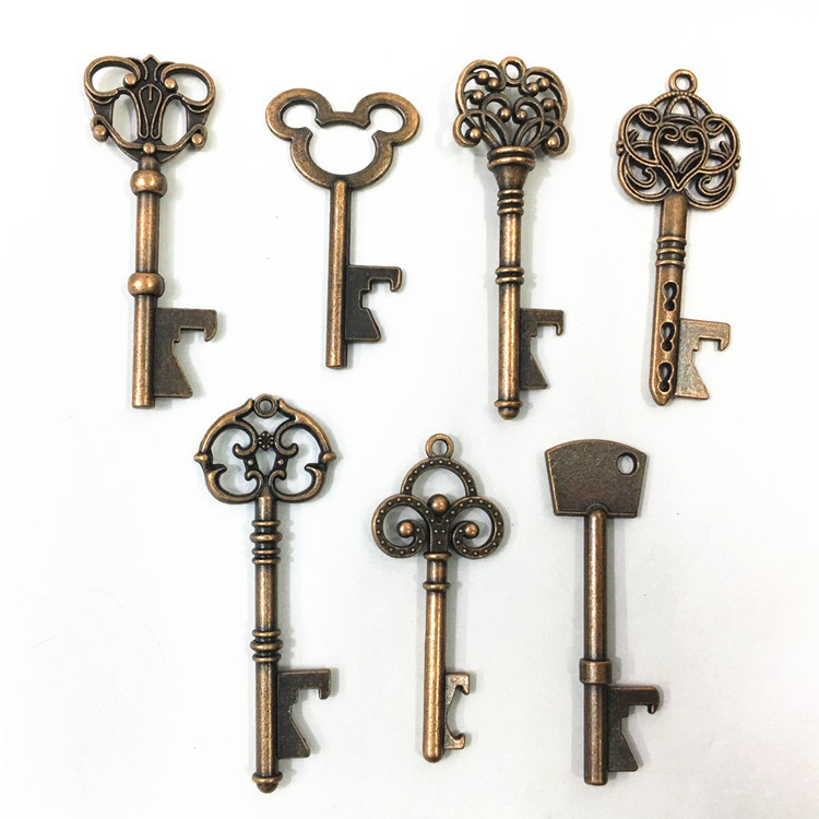 Picture of Manufacturer Metal Key Beer Bottle Opener Antique Keychain Wedding Return Gift Business Gift 50 Pack