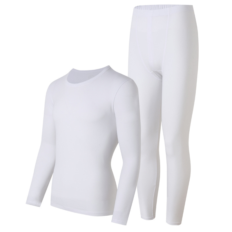 Picture of Pure Cotton Autumn Clothes and Pants for Couples, Thin Round Neck Elastic Men's and Women's Thermal Underwear Set, Women's Wholesale