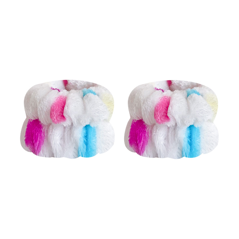 Picture of Cross-border plush face-washing wrist strap moisture-proof cuff women's waterproof wristband sports bracelet Europe and the United States solid color hair band wholesale