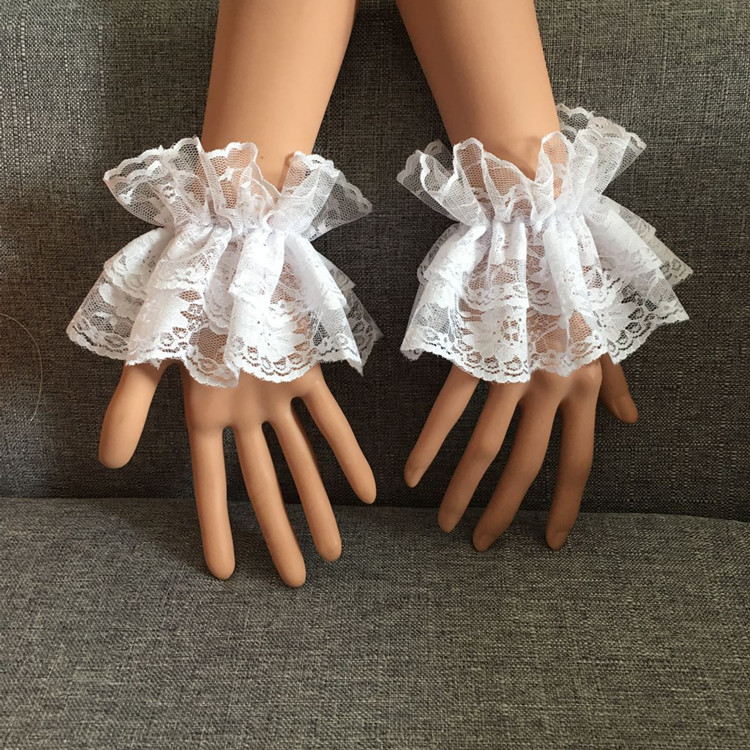 Picture of Lolita Accessories Short Lace Hand Sleeves Gloves Lace Sexy Nightclub Japanese Soft Girl Hand Sleeves Clothing Accessories