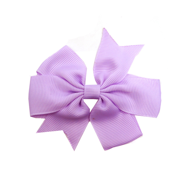 Picture of European and American New Kidsren's Hairpins 8cm Swallowtail Bow Hairpin V-Shaped Ribbed with Bow Hair Accessories Head Flower
