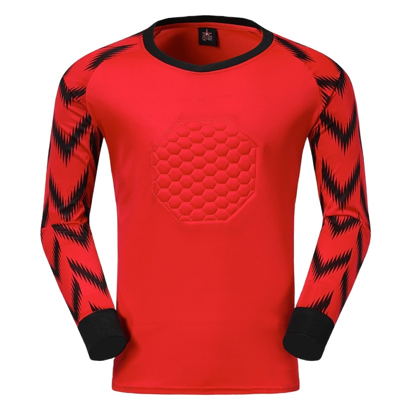 Goalkeeper's Clothing Jersey Chest Protection Elbow Protection suit Children's Goalkeeper's Clothing Middle School Students' Long Sleeve Training Clothing Competition Clothing