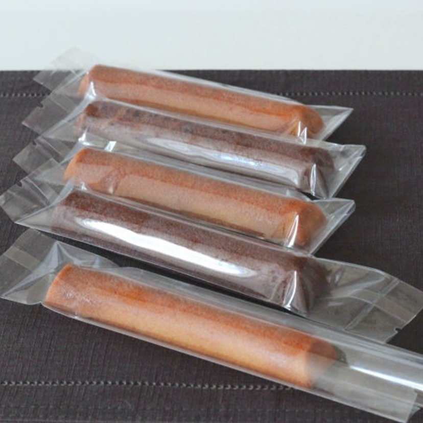 Japanese-style Transparent Gravure Long Cigar Fernando Packaging Bag Baking Dessert Finger Biscuit Sticky Rice Boat Packaging Bag