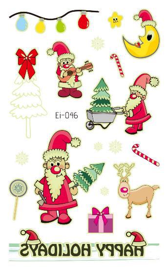 Picture of Cross-border Supply Waterproof Luminous Christmas tattoo Sticker Cartoon Snowman Party Children tattoo Sticker