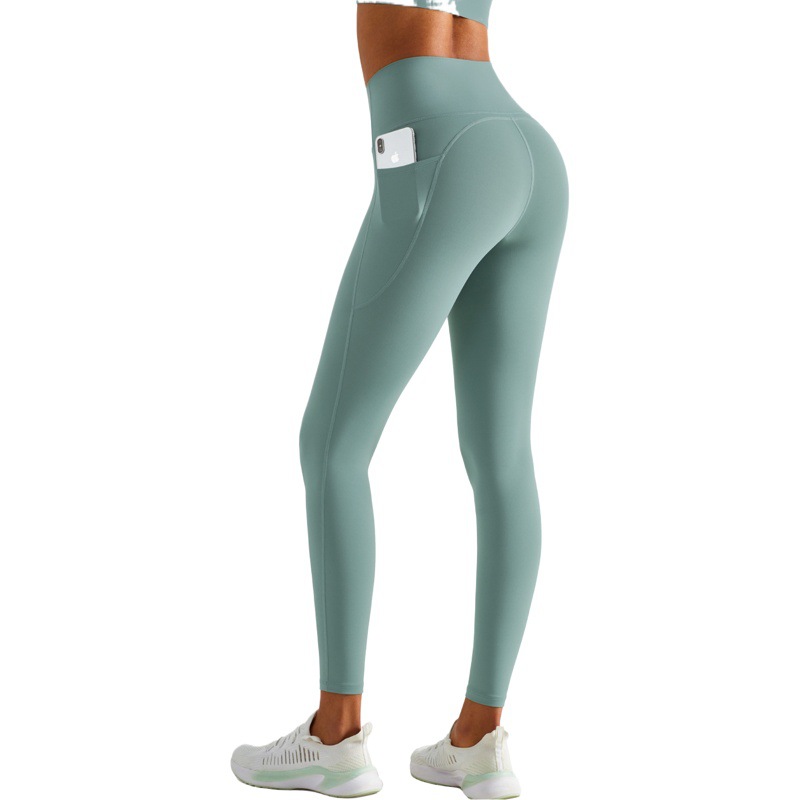 European and American New Carbon Scrub Naked Yoga Pants Running Outdoor Sports Tight Pants High Waist Beautiful Hip Fitness Pants for Women