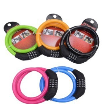 Bicycle Four-digit Code Lock Mountain Bike Portable Anti-theft Color Lock Dead Flying Bicycle Riding Equipment