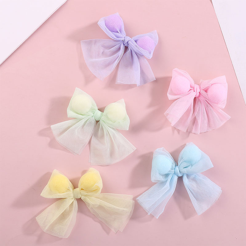 New children's tennis ball bow cute candy color clothing hair accessories bag diy accessories accessories wholesale