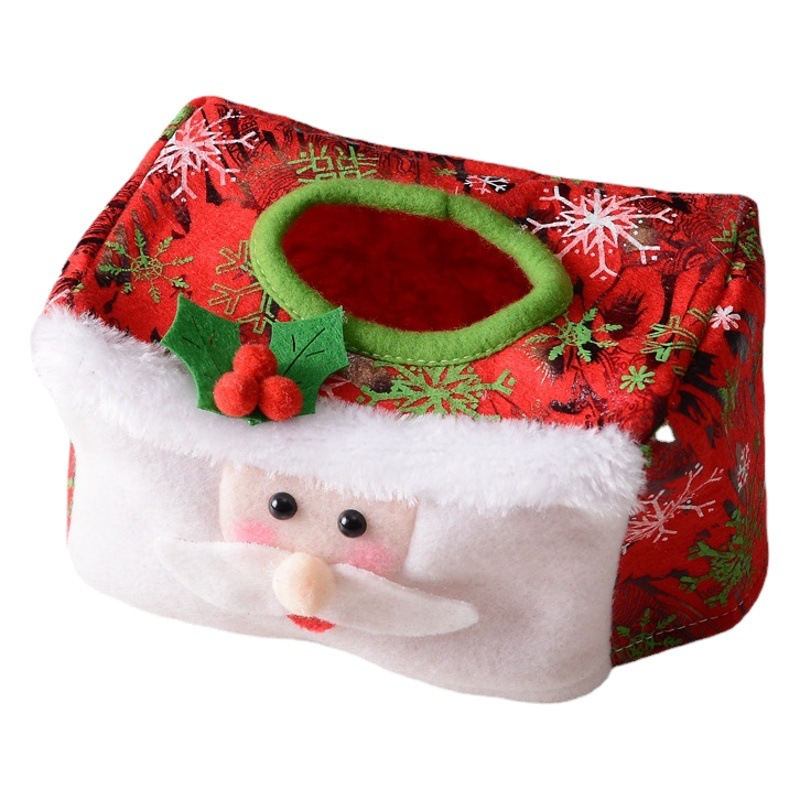 Cross-border new Christmas decorative paper towel set Christmas desktop decoration atmosphere layout Christmas supplies manufacturers wholesale