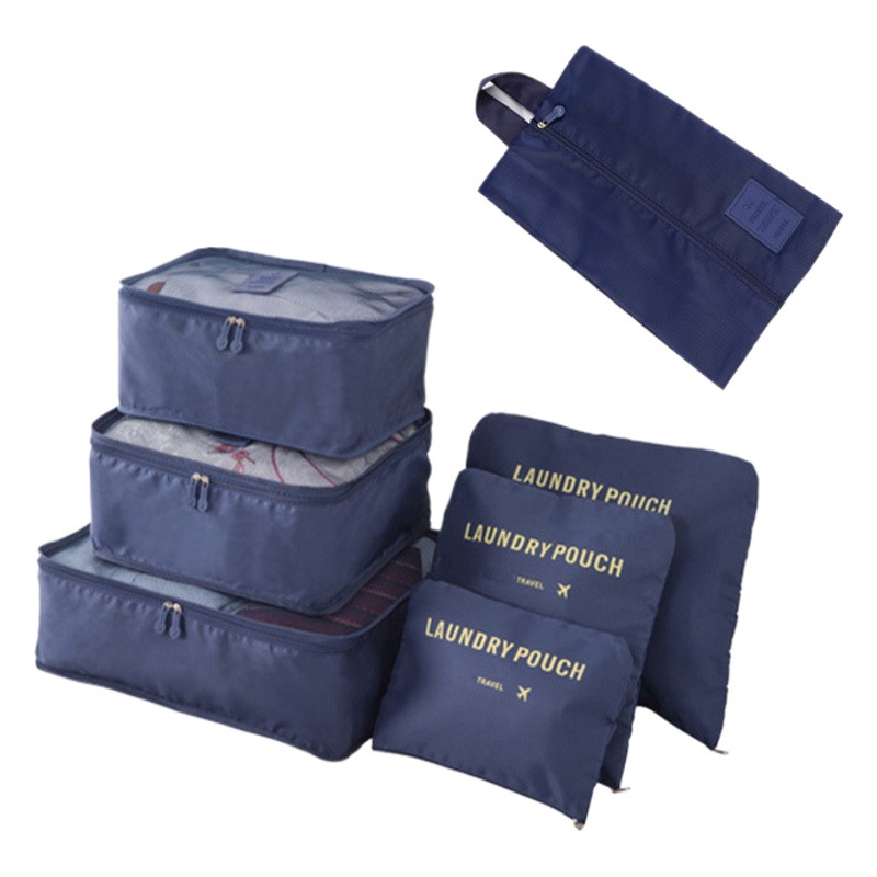 Cross-border clothing 7-piece travel storage bag underwear sorting wash bag seven or eight-piece storage bag shoe bag