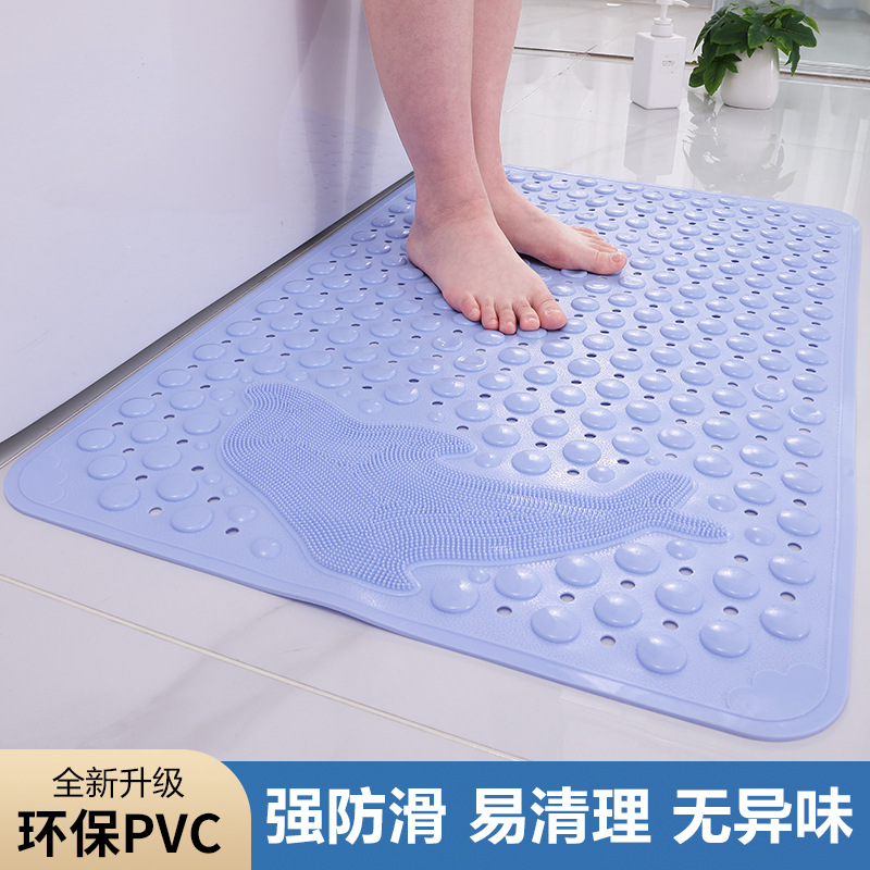 Picture of Bathroom Non-Slip Mat, Bathroom Bath Mat, Shower Room Waterproof Anti-Fall Foot Mat, Household Toilet Floor Mat with Suction Cup