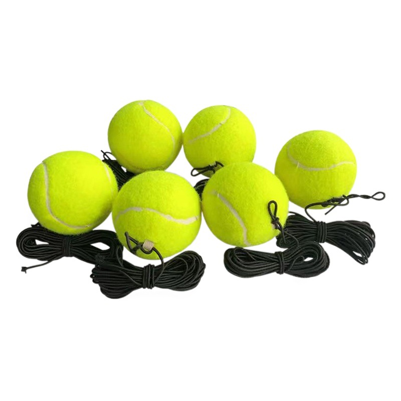 High-pressure high-elastic tennis rebound trainer three-color optional resistance to play with line tennis single with rope tennis training ball
