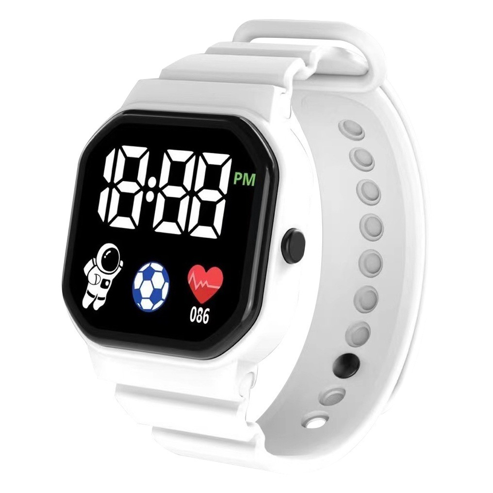 Electronic watch simple fashion student party watch men and women digital display Harajuku style spaceman LED calendar high color